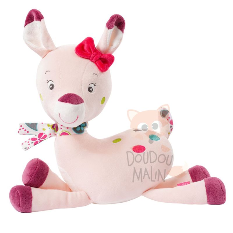  les coquettes peluche biche rose 25 cm 